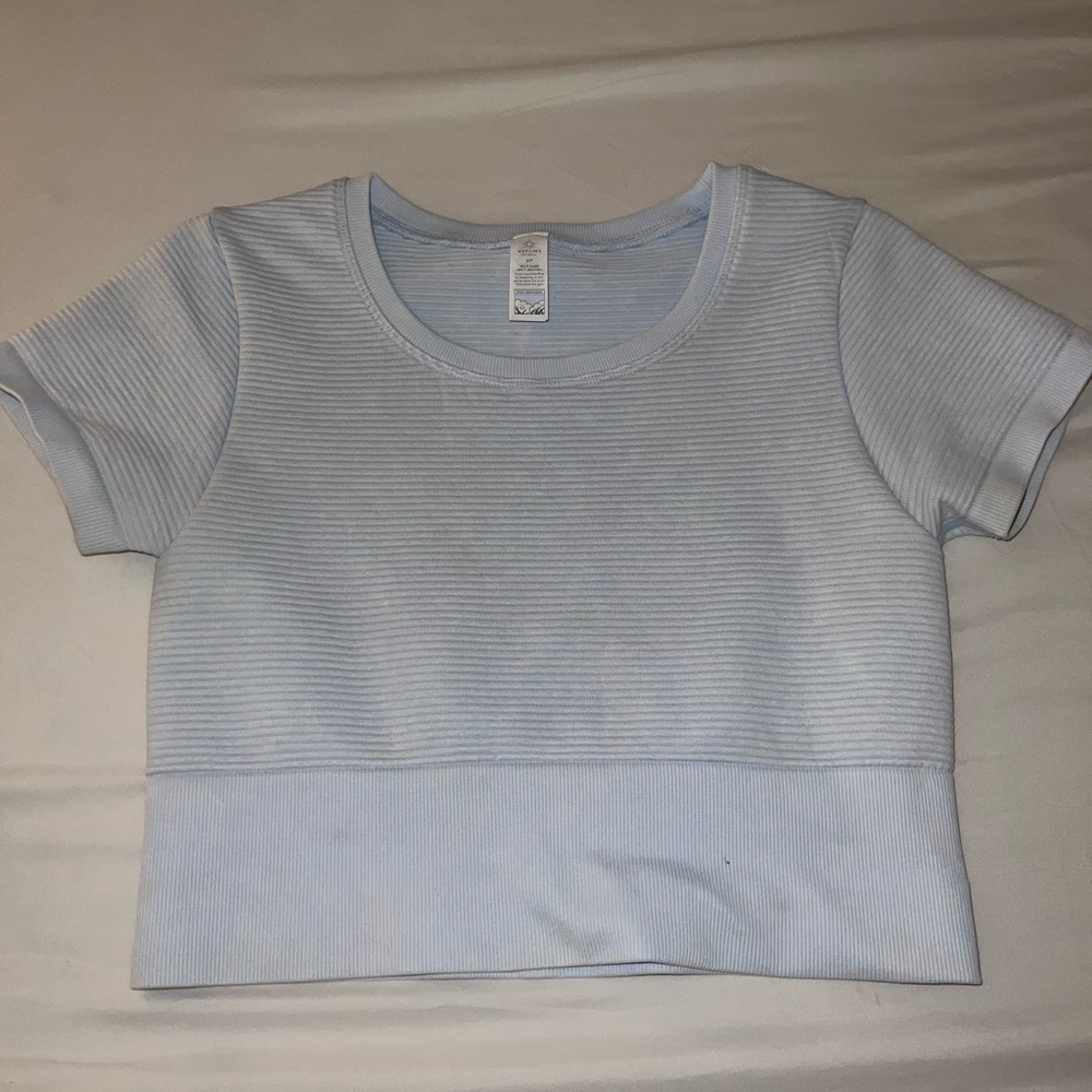 OFFLINE By Aerie Sidewalk Seamless Cropped T-Shirt Ribbed